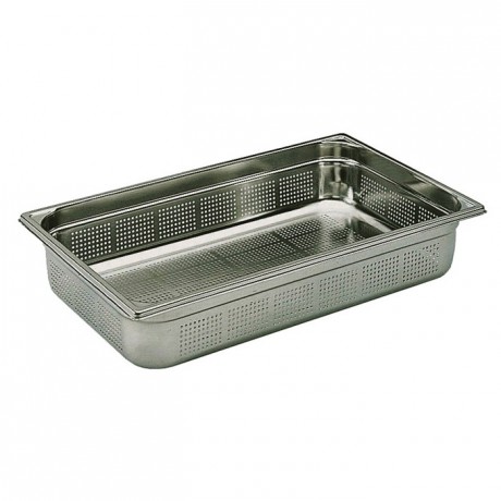 Perforated container without handle stainless steel GN 1/1 H 65 mm