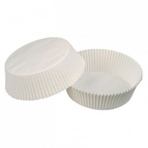 Oval pastry case white n° 80bis L 50 mm (1000 pcs)