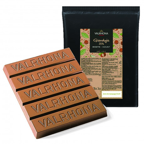 Gianduja noisette lait 36% bloc 1 kg