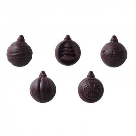 Chocolate mould « Mini Christmas balls » 2 cm