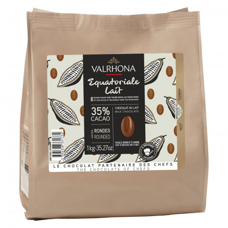 Equatoriale Lactée 35% chocolat au lait de couverture Signature Professionnelle fèves 1 kg