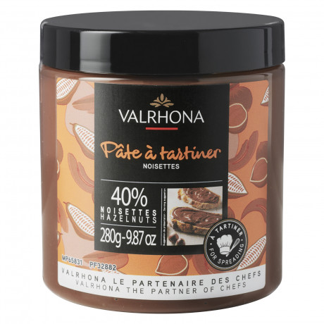 Pâte à tartiner 40% noisette Valrhona 280 g