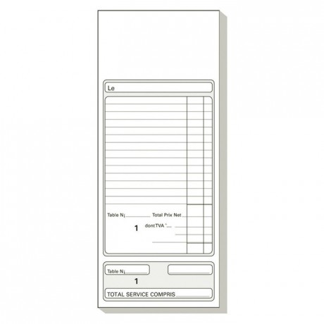 Bloc restauration autocopiant addition dupli (lot de 50)