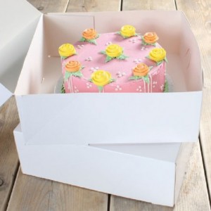 FunCakes Cake Box Blanco 32x32x11,5cm pk/2