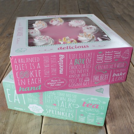 FunCakes Cake Box Quotes 26x26x12cm pk/2