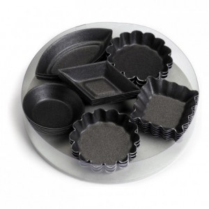 Petits-fours moulds box set 30 pcs 6 assorted models non-stick