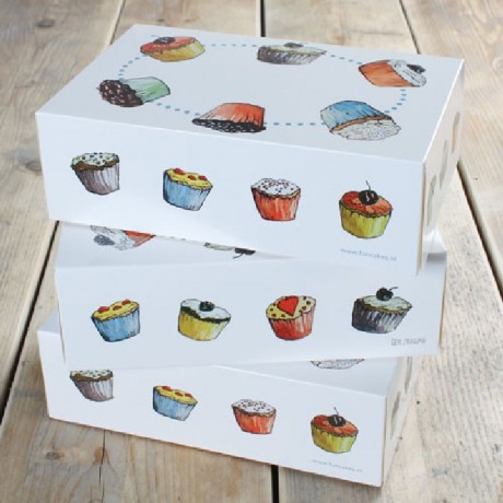 FunCakes Cupcake Box 6 Cupcakes 24x16x8cm + insert pk/3