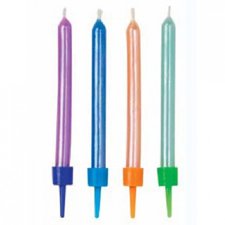 Bougies colorées à reflets nacrés Wilton 10 pièces