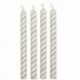 PME Candles White Medium Striped Pk/24