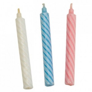 Big twisted blue candle (50 pcs)