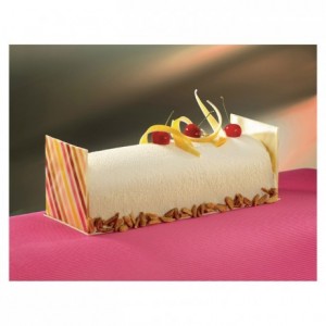 Yule log mould semi-circular PVC 570 x 80 x 65 mm (10 pairs)