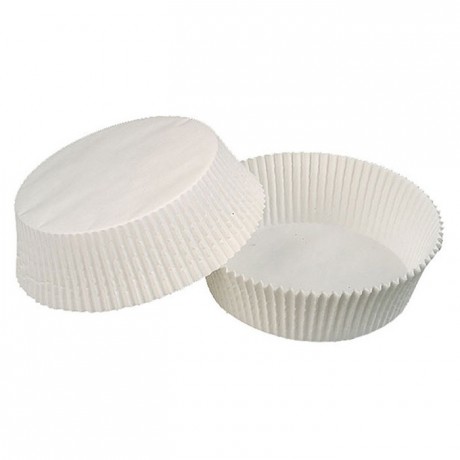 Caissette ronde pâtissière plissée blanche n° 10bis Ø 53 mm (lot de 1000)