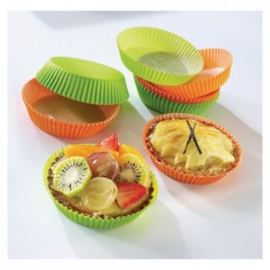 Coloured round pastry case mandarin n°1207 Ø 70 mm (1000 pcs)