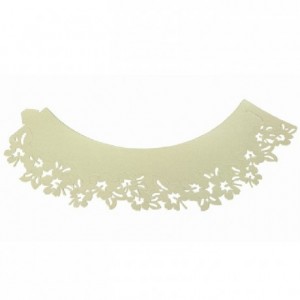 Caissettes dentelle PME Flowers Ivory 12 pièces