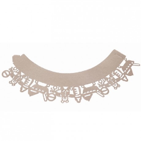 Caissettes dentelle PME Baby Pink 12 pièces