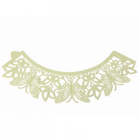 Caissettes dentelle PME Butterfly Ivory 12 pièces