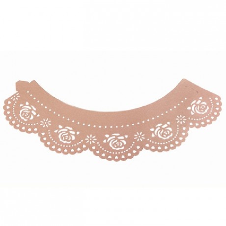 Caissettes dentelle PME Rose Pink 12 pièces