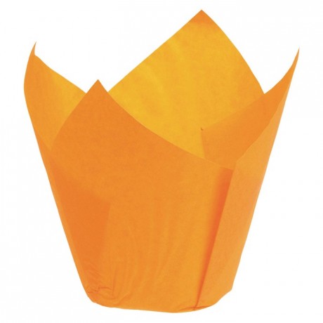 Tulipcup pastry case orange Ø 50 x 80 mm (200 pcs)