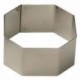 Square faceted stainless steel  H30 60x60 mm (pack of 6)