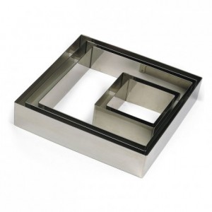 Square stainless steel H40 70x70 mm (pack of 6)