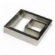 Square stainless steel H45 240x240 mm