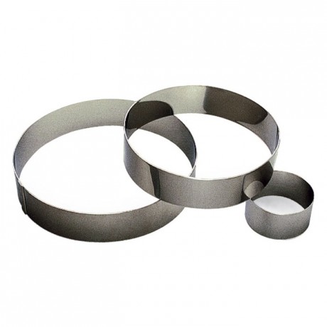 Cercle à mousse inox H45 Ø120 mm