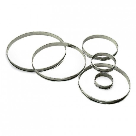 Cercle à tarte inox H20 Ø70 mm (lot de 6)