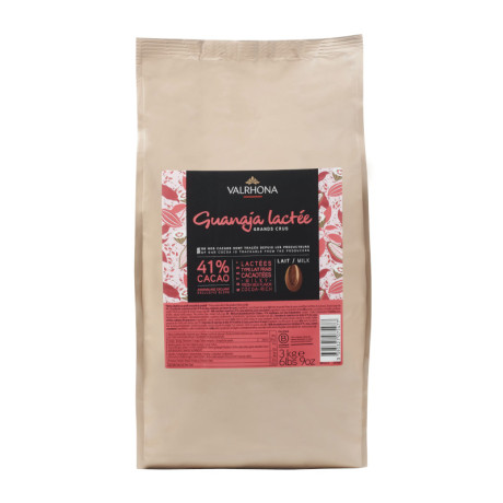 Guanaja Lactée 41% chocolat au lait de couverture Mariage de Grands Crus fèves 3 kg