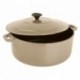 Cocotte mini ronde fonte marron glacé Le Chasseur avec couvercle Ø 100 mm