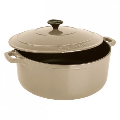 Cocotte mini ronde fonte marron glacé Le Chasseur avec couvercle Ø 100 mm