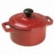 Cocotte mini ronde fonte rouge Le Chasseur avec couvercle Ø 100 mm