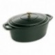 Cocotte ovale fonte noir Le Chasseur avec couvercle L 310 mm