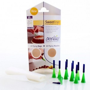 Piping nozzle + piping bag (10 pcs)