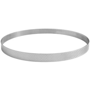 Cercle perforé à tarte inox H20 Ø140 mm