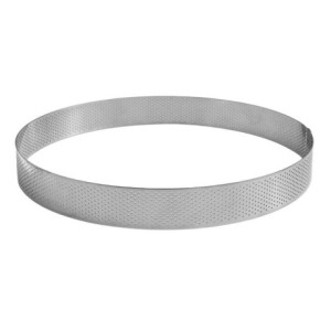 Cercle perforé à entremets inox H35 Ø180 mm