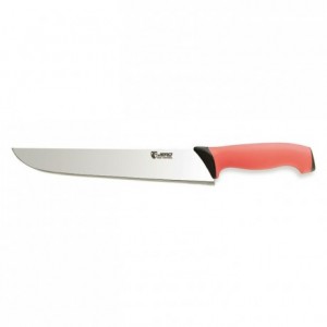 Butcher's knife red handle L 260 mm