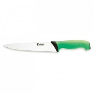 Kitchen knife green handle L 200 mm