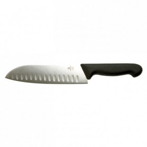 Couteau Santoku manche noir L 180 mm