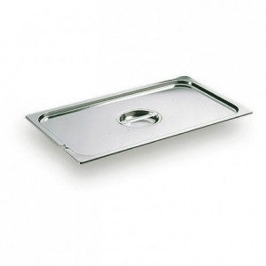 Lid with handle and notch for ladle stainless steel GN 1/1