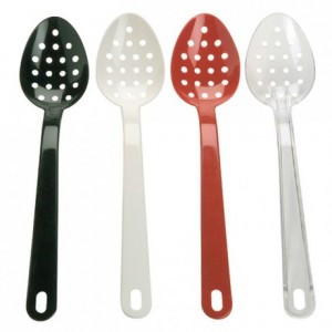 Perforated white Exoglass serving spoon