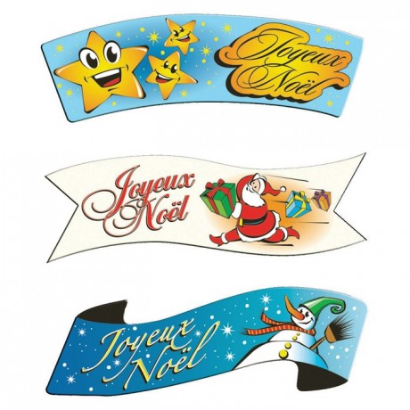 Décor azyme Joyeux Noël (lot de 24)