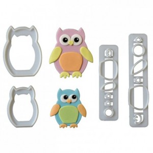 FMM Mummy & Baby Owl Cutter Set/4