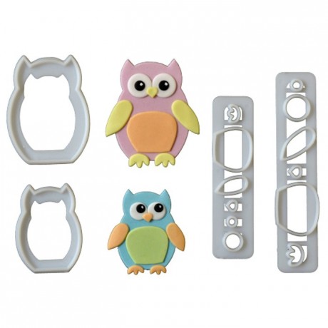 FMM Mummy & Baby Owl Cutter Set/4