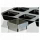 Cutter square savarin for biscuits bases stainless steel 70 x 70 mm