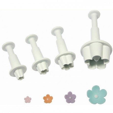 PME Flower Blossom Plunger Cutter set/4