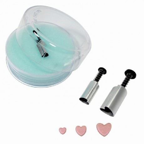 PME Mini Heart Shape Plunger Cutter pk/3