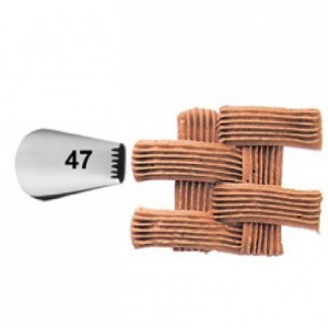 Wilton Decorating Tip 047 Basket weave Carded