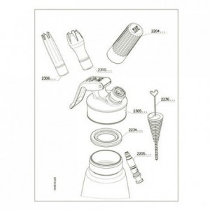 White tulip nozzle 2310 for "Cream whip" and Cream Profi+