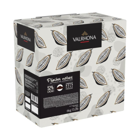 Pépites noires 52 % Valrhona 6 kg