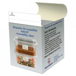 Etiquette HACCP hydrosoluble 50 x 32 mm (lot de 250)